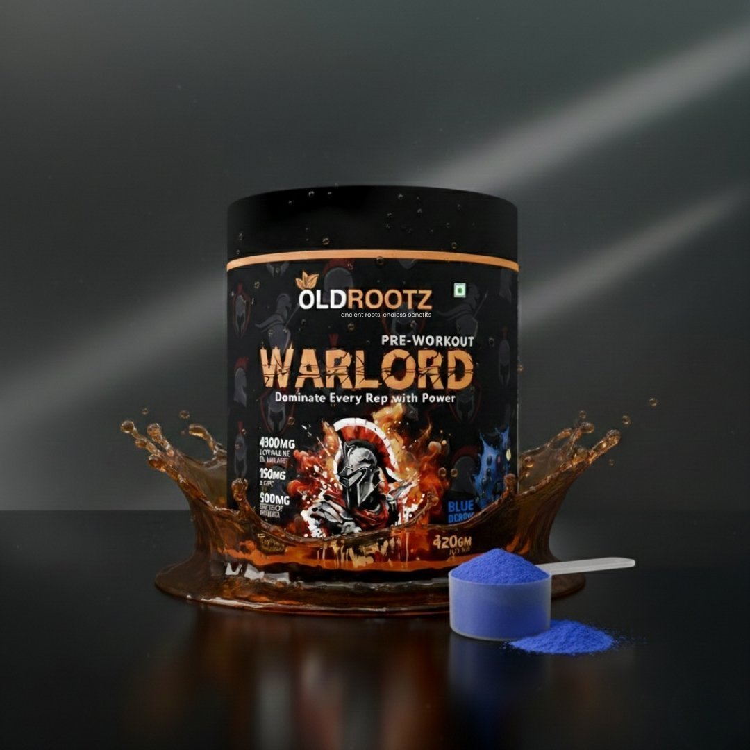 OLD ROOTZ Warlord Pre-Workout – Blueberry Flavour | 30 Servings | 420g Hover